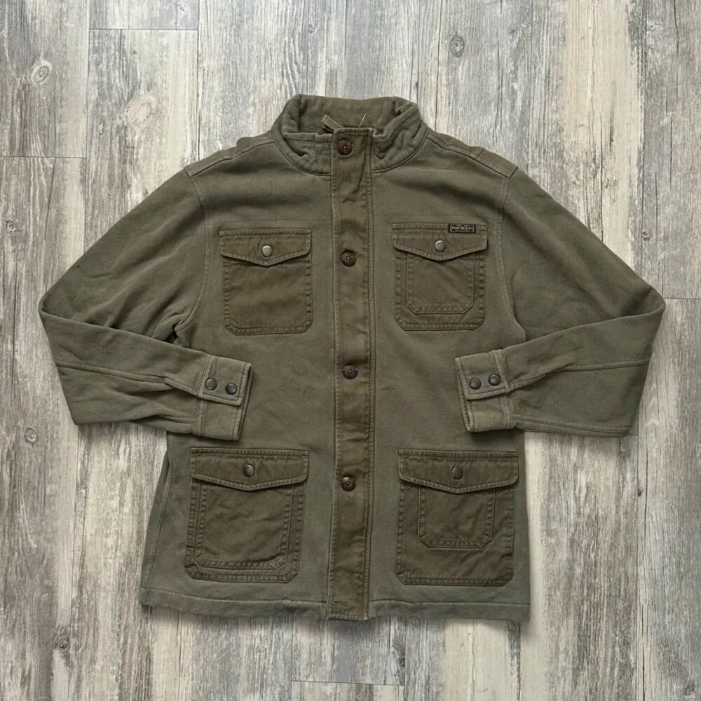 Polo Ralph Lauren Olive Green Zip Up Utility Jacket Size XL Womens's